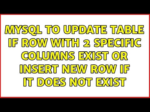 MYSQL to UPDATE table if row with 2 specific columns exist or INSERT new row if it does not exist