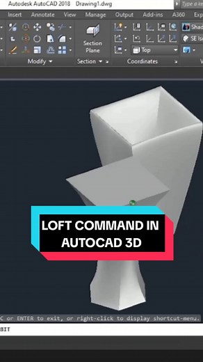 Learn how to use the Loft command in AutoCAD 3D