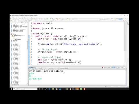 How to Read User Input Of Various type Example