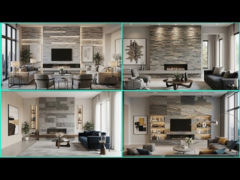 Living Room Stone Wall Design: Modern Cladding, Accent Walls & Luxury Interior Ideas 2025