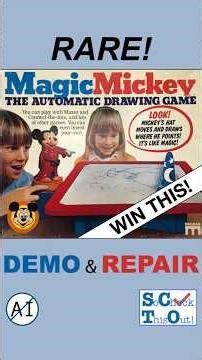 NEVER BEFORE on YouTube! Magic Mickey: The Automatic Drawing Game Magran 1970's vintage fun game toy