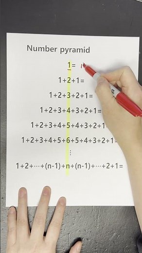 Formula for a Number Pyramid #education #numbers #pyramid #math