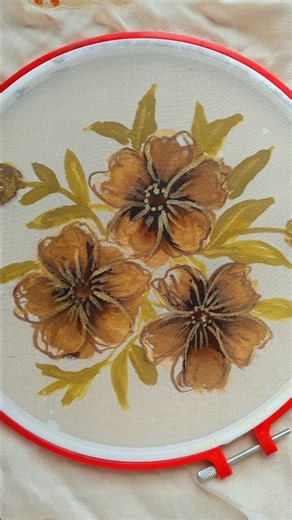 How to Paint Flowers on Chiffon Fabric | Easy Fabric painting
