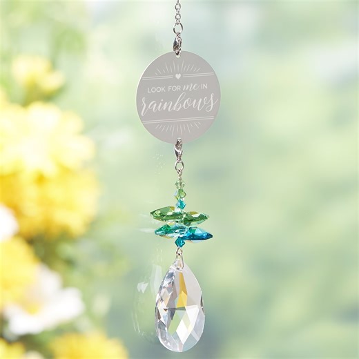 Personalized Memorial Gift Rainbow Suncatcher, Personalized Memorial Keepsake, Sympathy Gifts, Personalized Gift, Look for Me in Rainbows - Etsy