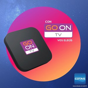 Ahora tu servicio de televisión es Multipantalla. Con Go On TV sincronizá y disfrutá de tus canales de siempre en el dispositivo Smart de tu preferencia. Todo por internet, todo por Cotas. Para mayor información, clic aquí: https://scz.goontv.com.bo/ #TvPorInternet #CotasTelevisión #GoOnTv | Cotas