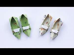 Cute Paper Shoe Tutorial | How to Make Doll Shoes | Origami Paper Shoe Crafts for Kids | 92 Crafts