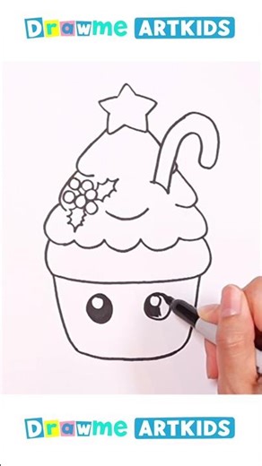 Cozy Holiday Cupcake ✨ Speed Doodle Illustration