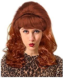 60s Costume Wig Red Bouffant 60s Wig For Women Costume Accessory - Standard Size
