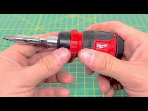 Milwaukee 8 in 1 Ratcheting Compact Multi Bit Screwdriver