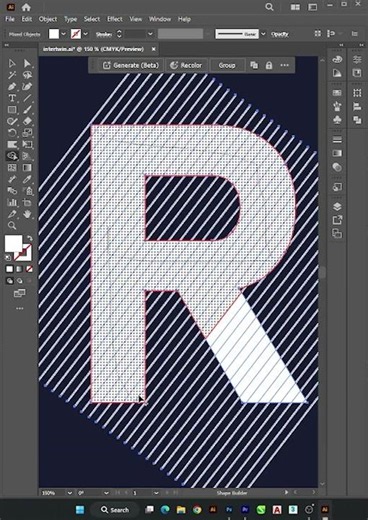 🔥 Create Impossible Line Texture Inside Text in Adobe Illustrator! 🤯