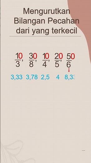 Mengurutkan Bilangan pecahan‪@pintarmatematika4662‬