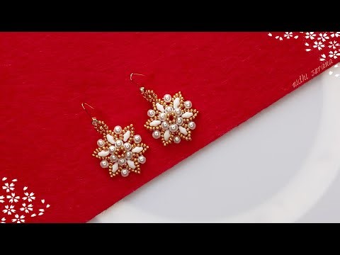 Make these Stunning Snowflake Pearl Earrings in Minutes ❄️✨ Beginner friendly 👍🏼