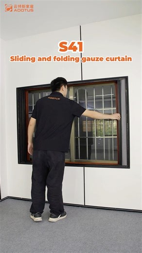 Sliding Folding Screen & Curtain Combo – Real-Life Window Installation #factory