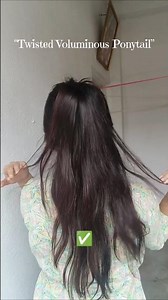 👉 “Thin to Thick Ponytail in Seconds 😍 | Easy Twist Hack (No Extensions!) #ytshorts #hairstyle #hair