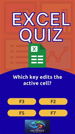 Excel Basics Quiz #excel #exceltutorial #excelformula #exceltips #exceltricks #quiz #quiztime
