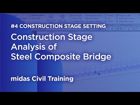 Construction stage analysis of bridge with composite section - 4 construction stage setting, results