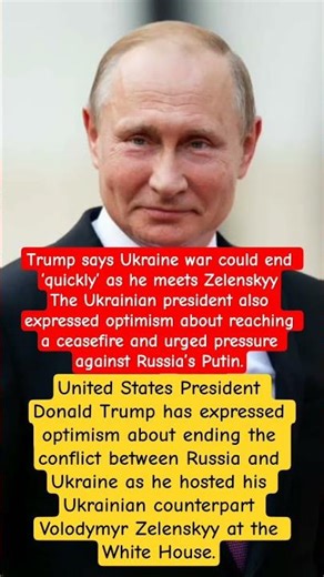 Trump says Ukraine war could end ‘quickly’ as he meets ZelenskyyThe #ussiaukrainewar