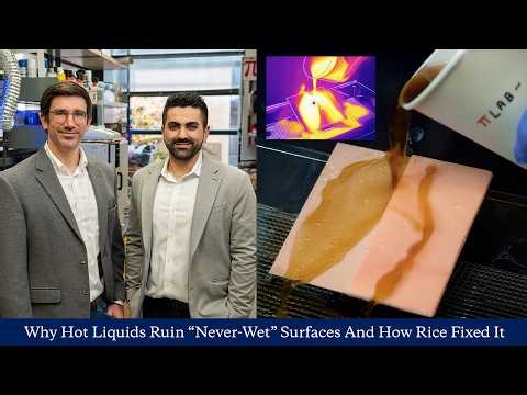 Rice engineering team repels even near-boiling water with low-cost, scalable coating