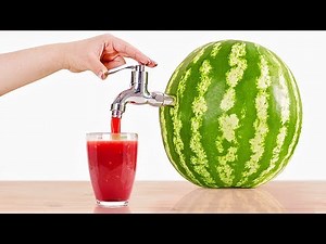 2 WAYS TO MAKE A WATERMELON JUICE DISPENSER