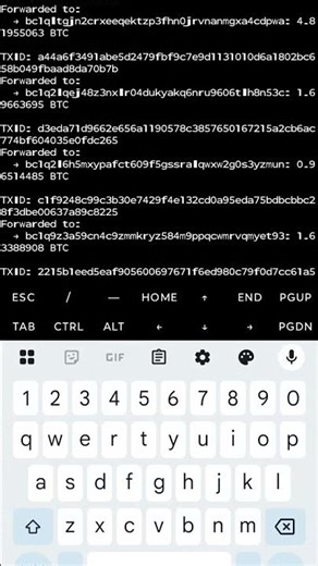 this is a python script to show where my BTC was forwarded to and how much they stole