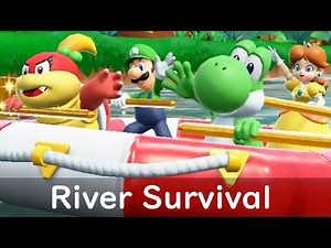 Super Mario Party River Survival - Yoshi with Pom Pom Daisy and Luigi