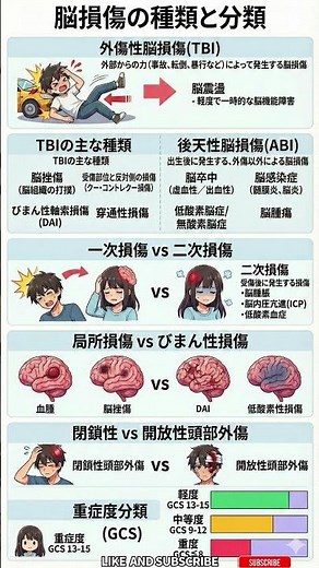 【医療解説】交通事故や転倒で起こる「脳損傷」の種類と重症度分類をわかりやすく解説！