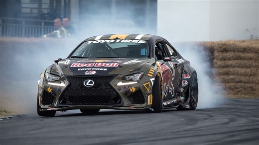 Big power Lexus RC wild drifting on closed circuit
