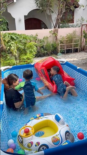 WE BUILT OUR OWN POOL AT HOME! INTEX POOL DIY