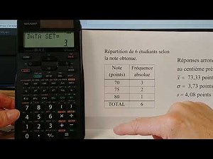 Moyenne et écart type avec une calculatrice Sharp