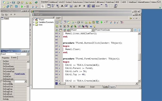 Delphi VCL 基础入门系列 -- 动态产生控件事件