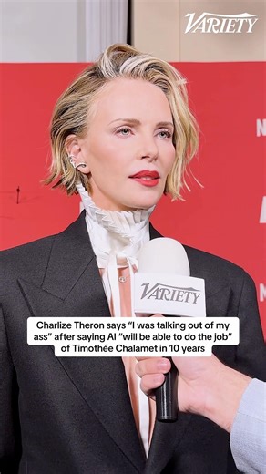 Charlize Theron says “I was talking out of my ass” after saying AI could do Timothée Chalamet’s job