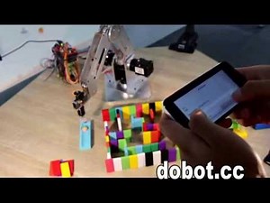Mobile App Control by Dobot: Walking in the Domino Labyrinth