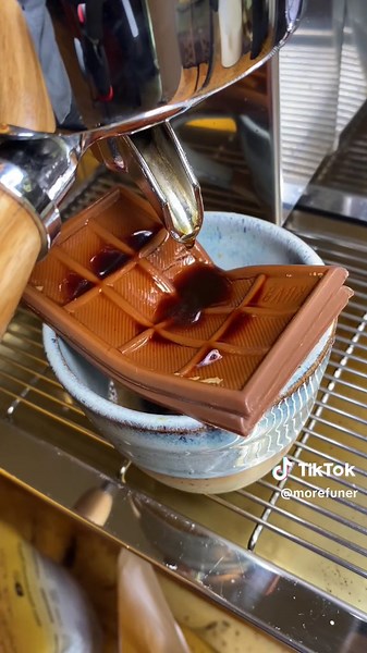 Mesmerizing Chocolate Melting Process with Coffee Machine