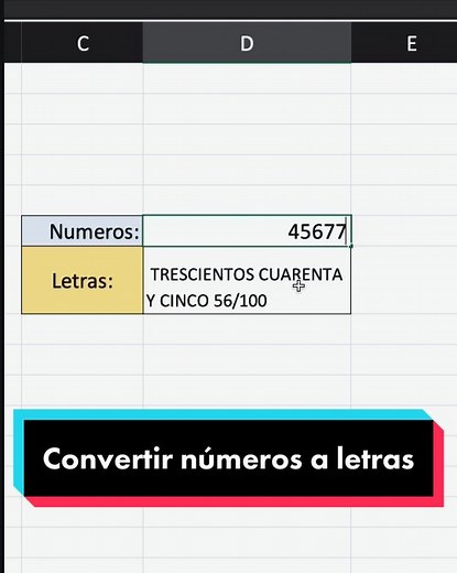 Convertir Números a Letras en Excel | Fórmula y Ejemplos