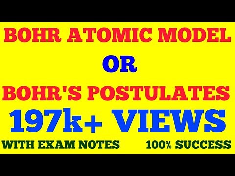 BOHR MODEL OF HYDROGEN ATOM || BOHR POSTULATES || BOHR ATOMIC MODEL || WITH EXAM NOTES ||
