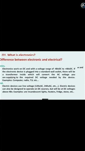 What is Electronics ll Basic electrical and electronics imp Questions part -1