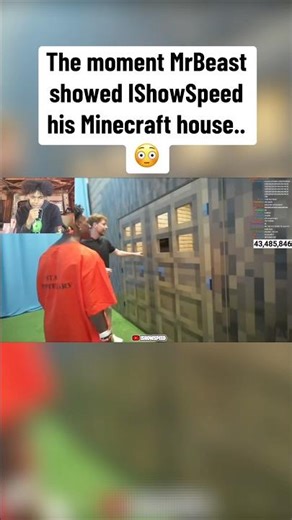 The moment MrBeast showed Speed his Minecraft HOUSE.. 😳 #ishowspeed #speed #fypシ゚viral
