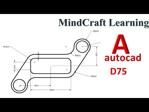AutoCAD 2D Practice Drawing D75 | Step-by-Step Drafting for Beginners & Engineers