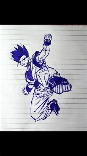 Stickman To Gohan 🔥#shorts #drawing #gohan #goku #dbz #dragonball #dragonballz #trending #sketch