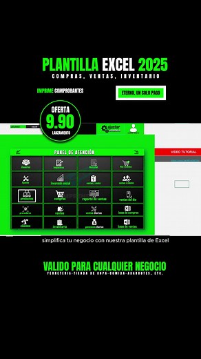 lleva tu INVENTARIO, COMPRAS Y VENTAS, SALIDAS KARDEX por tan solo 9.90 la plantilla mas completa y actual de excel 2025 #excel #plantillas #negociosonline #negociosdigitales