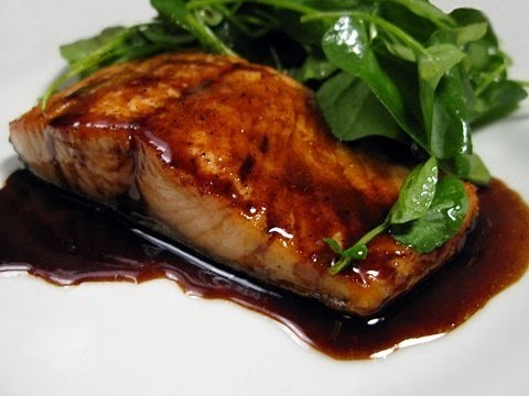 Brown sugar and bourbon glazed salmon