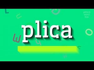 How to say "plica"! (High Quality Voices)