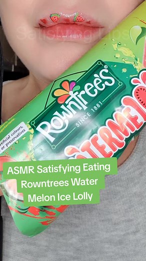 Satisfying ASMR Eating Rowntree’s Watermelon Ice Lolly