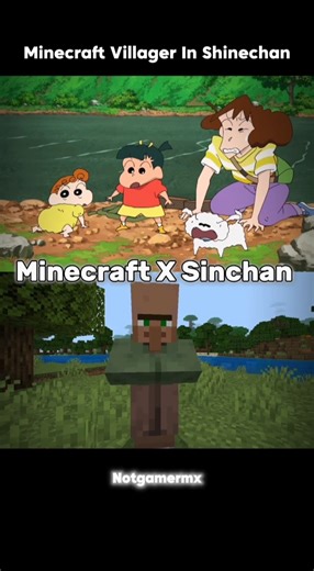 Minecraft villager in sinchan Minecraft x sinchan#minecraft#sinchan