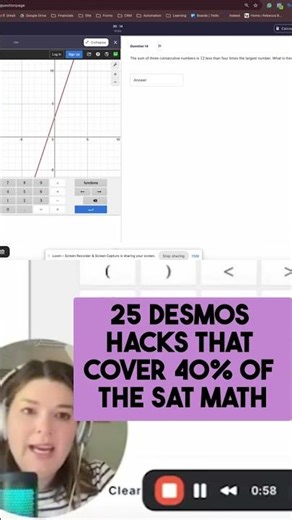 SAT Score Hack? Desmos Calculator Boost! #shorts