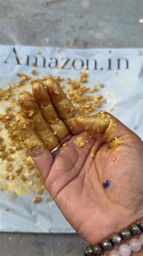 Tree of gold #combination #craft #putty #crystals #diy #tree #homedecor #texture #gold #shorts