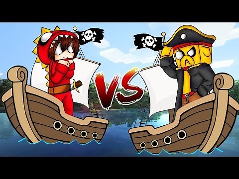 MINECRAFT: BARCO DE MIKECRACK VS BARCO DE RAPTORGAMER 😱⛵ ¡BATALLA NAVAL EN MINECRAFT!