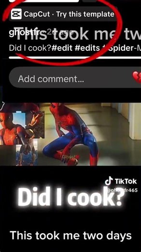 I dont think using template takes 2 day gng✌️ #spiderman