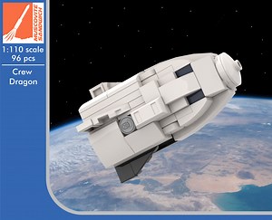 LEGO MOC-39080 SpaceX Crew Dragon Capsule [1:110 Scale] (Space 2020)