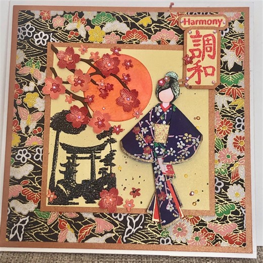Handmade Cherry Blossom Card: Japanese Geisha Origami Doll Kimono Doll - Etsy